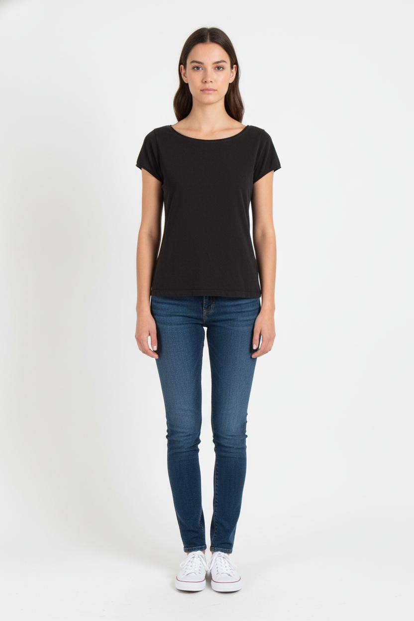 Tee-shirt Noir - Taille S/36 de la marque Agnès b. | PARAD68315 - Vendu par Paradigme - Image 1