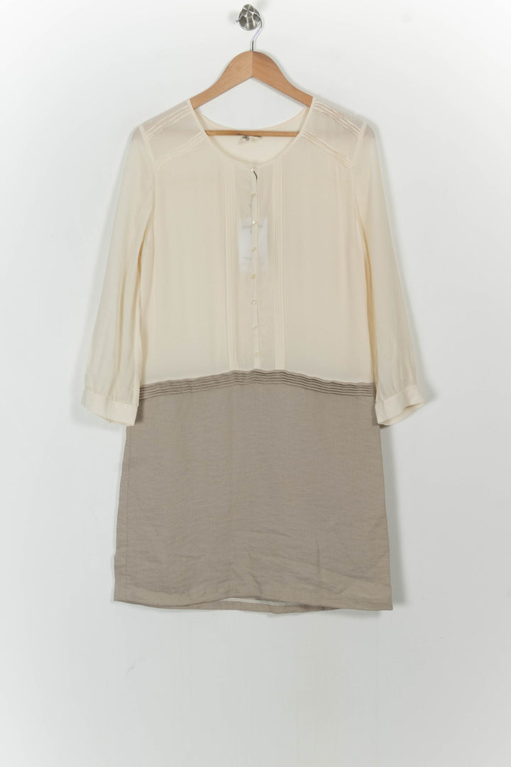 Robe Courte Écrue et Beige - Taille XL/42 de la marque Stella Forest | PARAD68341 - Vendu par Paradigme - Image 2