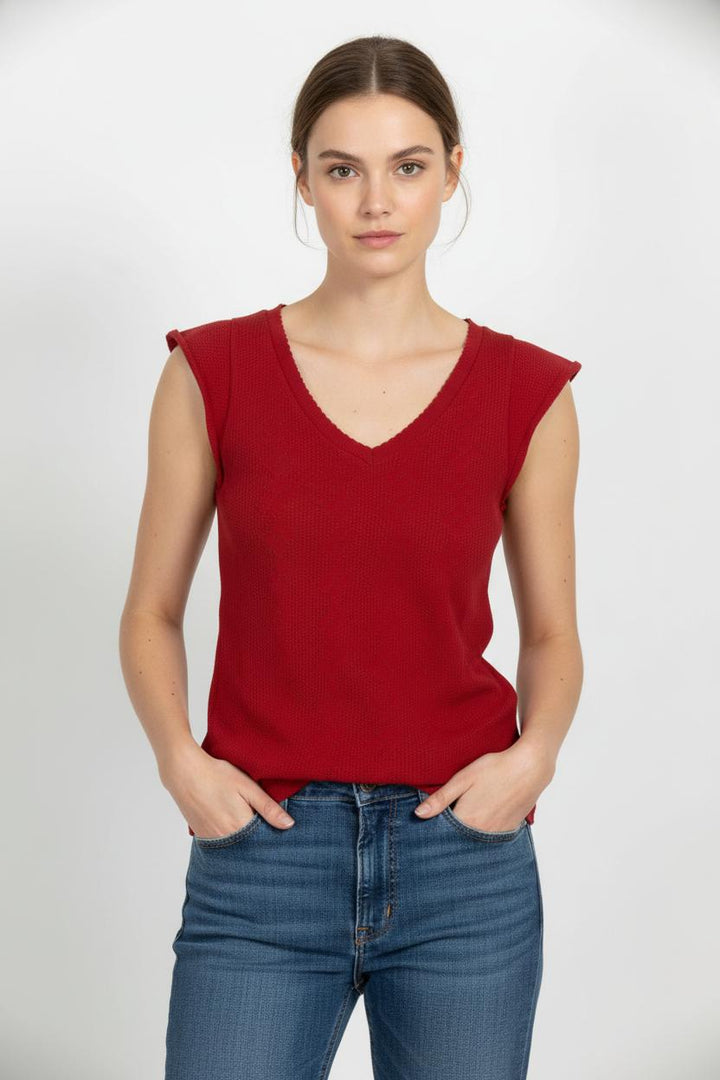Débardeur Bordeaux - Taille S/36 de la marque Claudie Pierlot | PARAD68361 - Vendu par Paradigme - Image 1