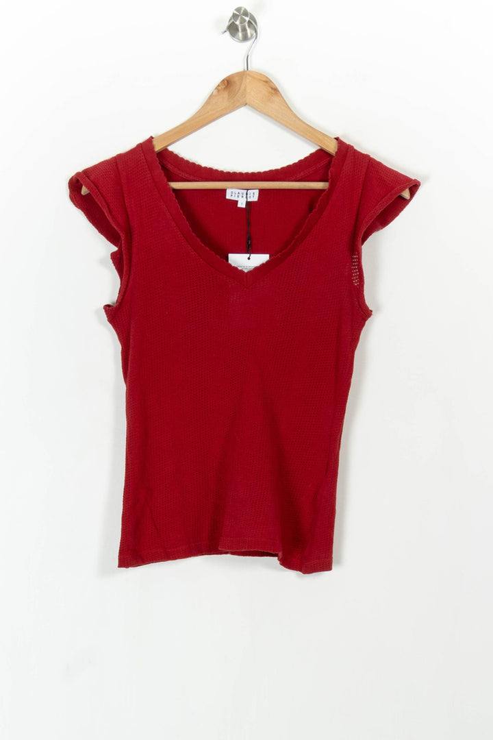 Débardeur Bordeaux - Taille S/36 de la marque Claudie Pierlot | PARAD68361 - Vendu par Paradigme - Image 2