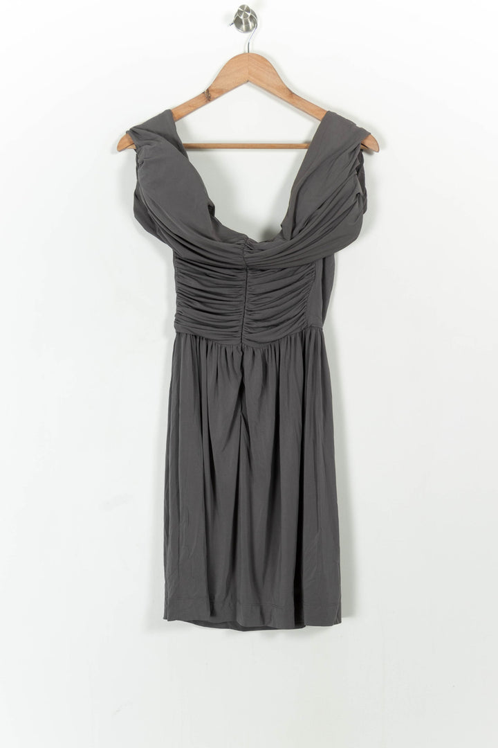 Robe Drapée Grise - Taille XS/34 de la marque Comptoir des Cotonniers | PARAD68391 - Vendu par Paradigme - Image 4