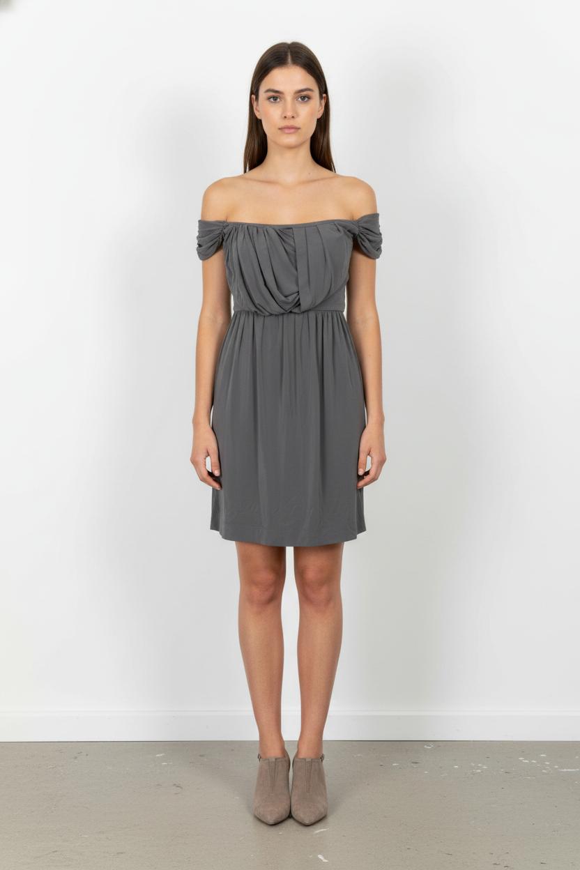 Robe Drapée Grise - Taille XS/34 de la marque Comptoir des Cotonniers | PARAD68391 - Vendu par Paradigme - Image 1