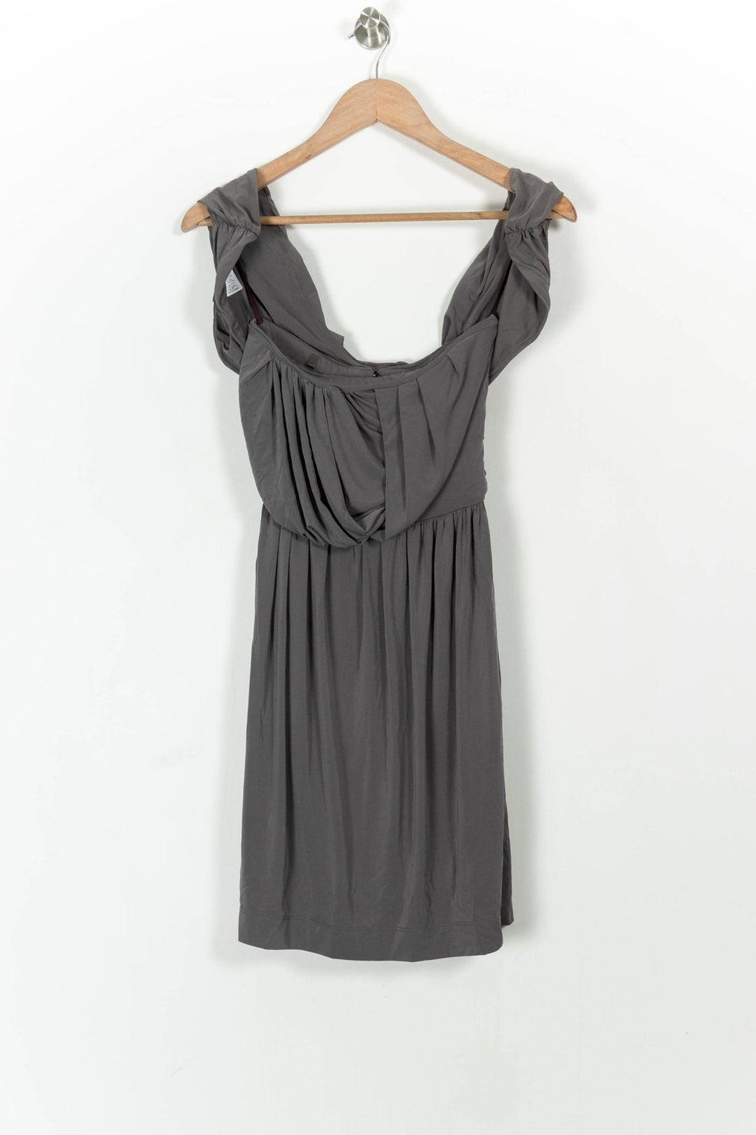 Robe Drapée Grise - Taille XS/34 de la marque Comptoir des Cotonniers | PARAD68391 - Vendu par Paradigme - Image 2