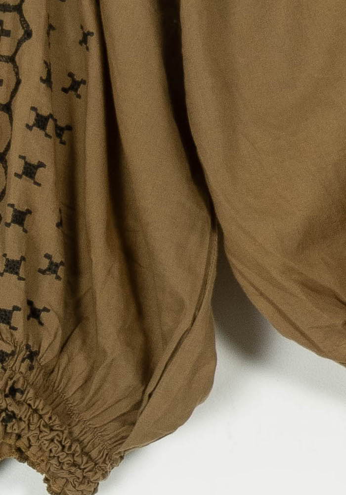 Blouse Brodée Marron et Noir - Taille S/36 de la marque Comptoir des Cotonniers | PARAD68395 - Vendu par Paradigme - Image 3