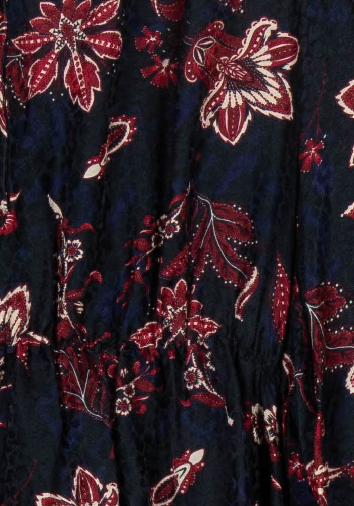 Robe Fleurie Bleu et Rouge - Taille L/40 de la marque Gerard Darel | PARAD68411 - Vendu par Paradigme - Image 3