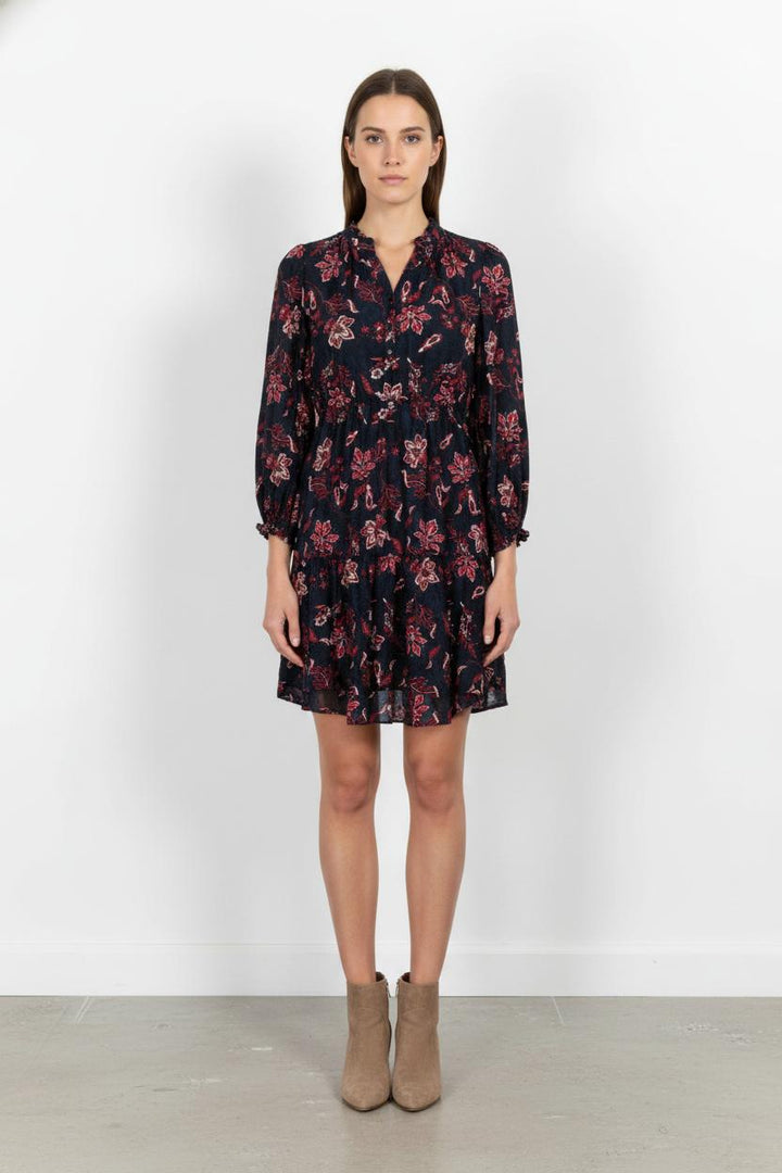 Robe Fleurie Bleu et Rouge - Taille L/40 de la marque Gerard Darel | PARAD68411 - Vendu par Paradigme - Image 1