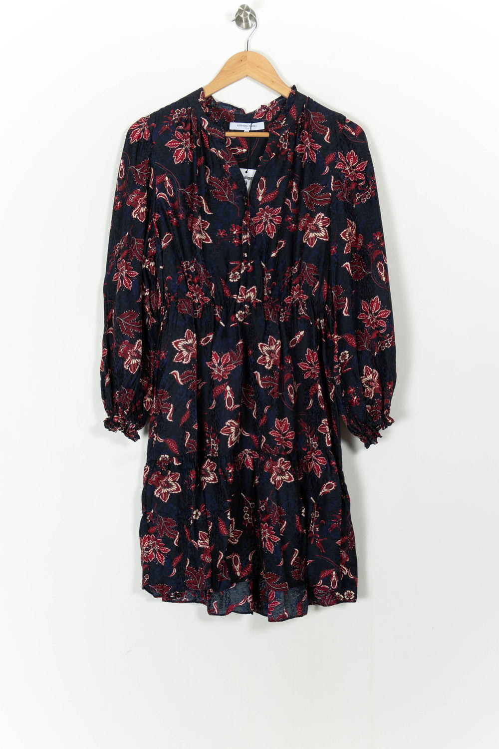 Robe Fleurie Bleu et Rouge - Taille L/40 de la marque Gerard Darel | PARAD68411 - Vendu par Paradigme - Image 2