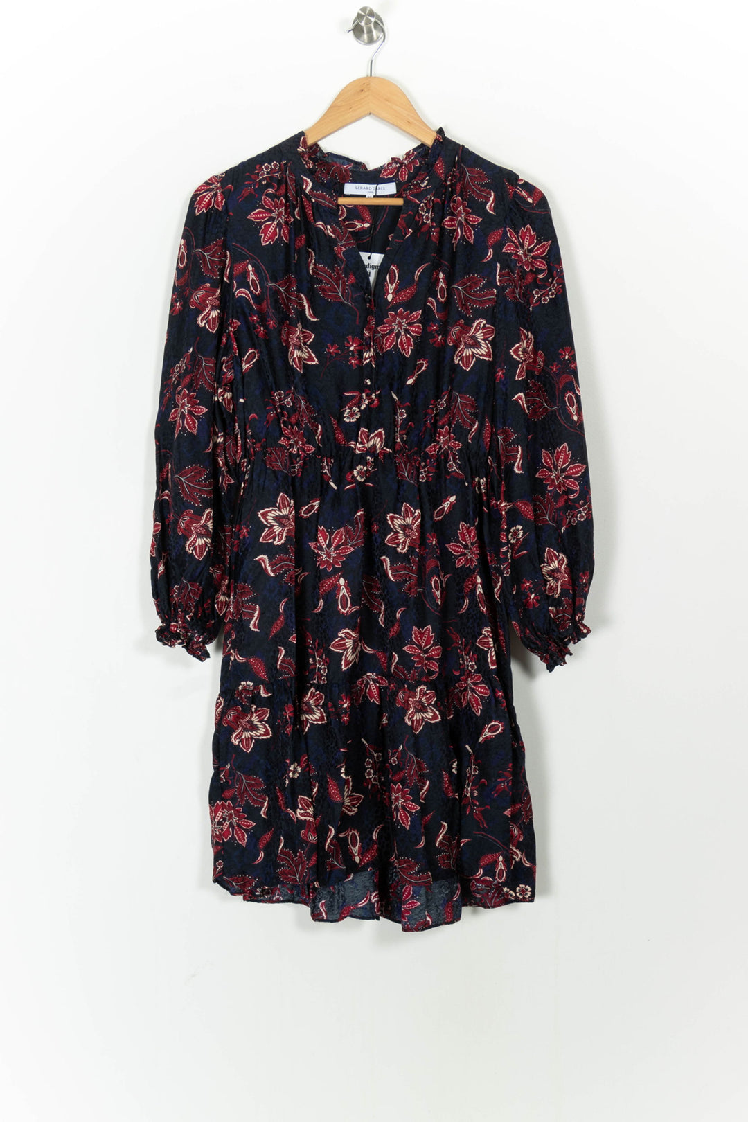 Robe Fleurie Bleu et Rouge - Taille L/40 de la marque Gerard Darel | PARAD68411 - Vendu par Paradigme - Image 2