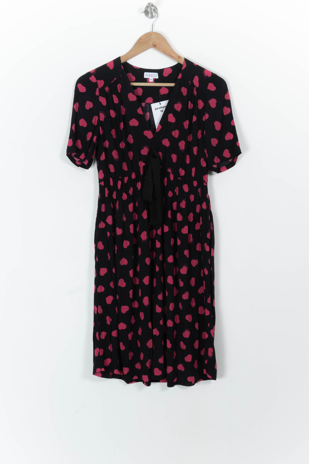 Robe Courte Noire et Rouge - Taille L/40 de la marque Claudie Pierlot | PARAD68413 - Vendu par Paradigme - Image 2