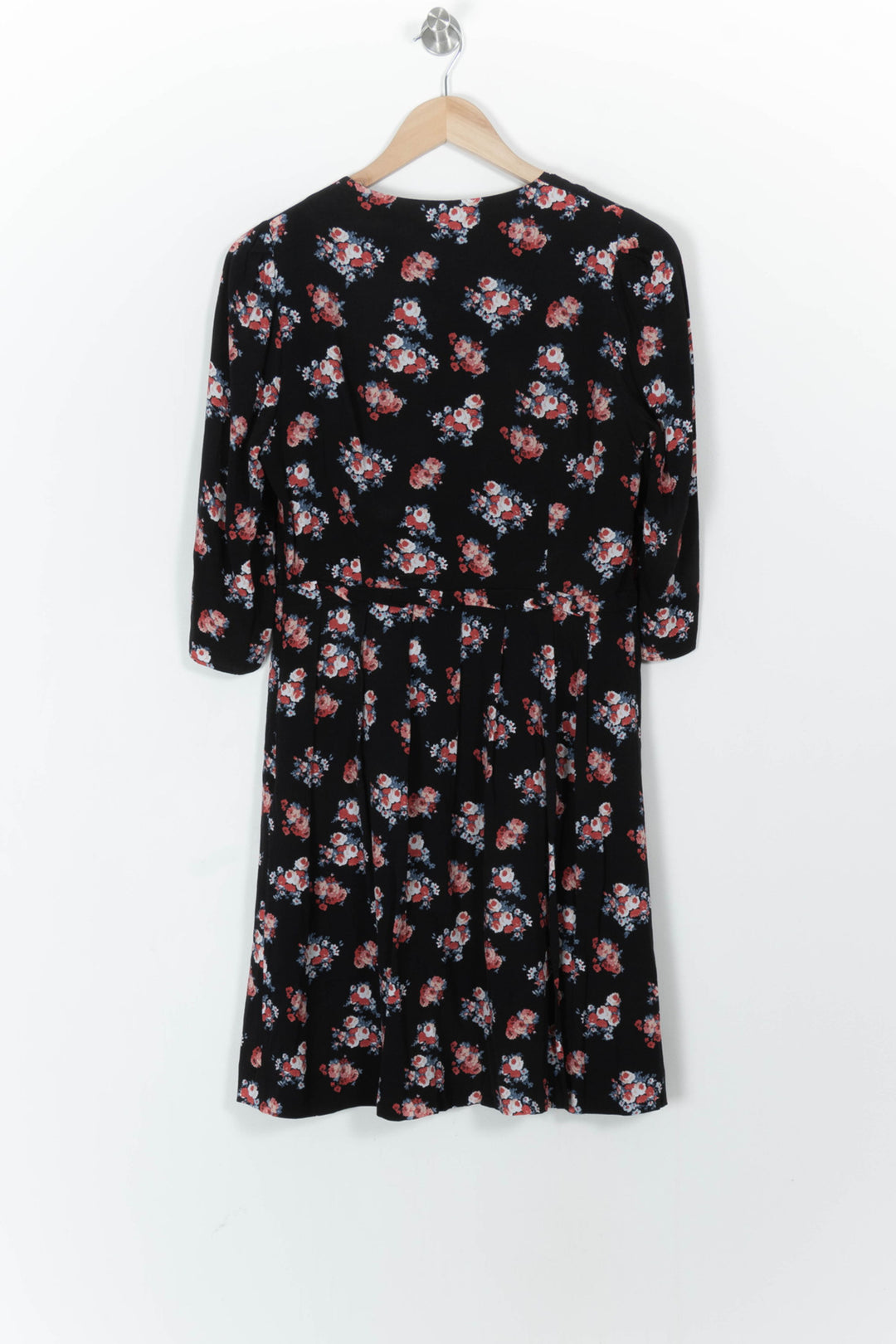 Robe Fleurie Noire et Rouge - Taille XL/42 de la marque Claudie Pierlot | PARAD68414 - Vendu par Paradigme - Image 4