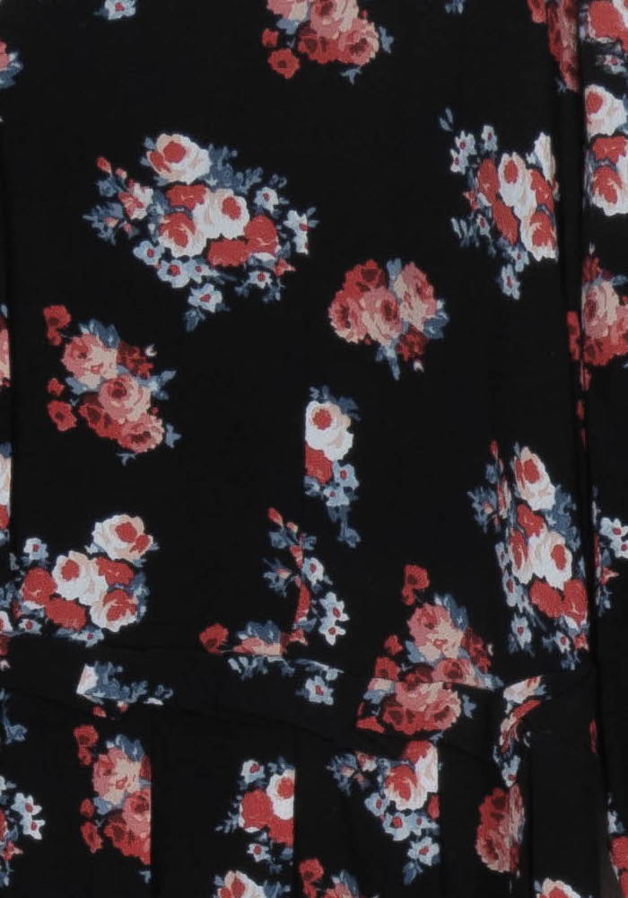 Robe Fleurie Noire et Rouge - Taille XL/42 de la marque Claudie Pierlot | PARAD68414 - Vendu par Paradigme - Image 3