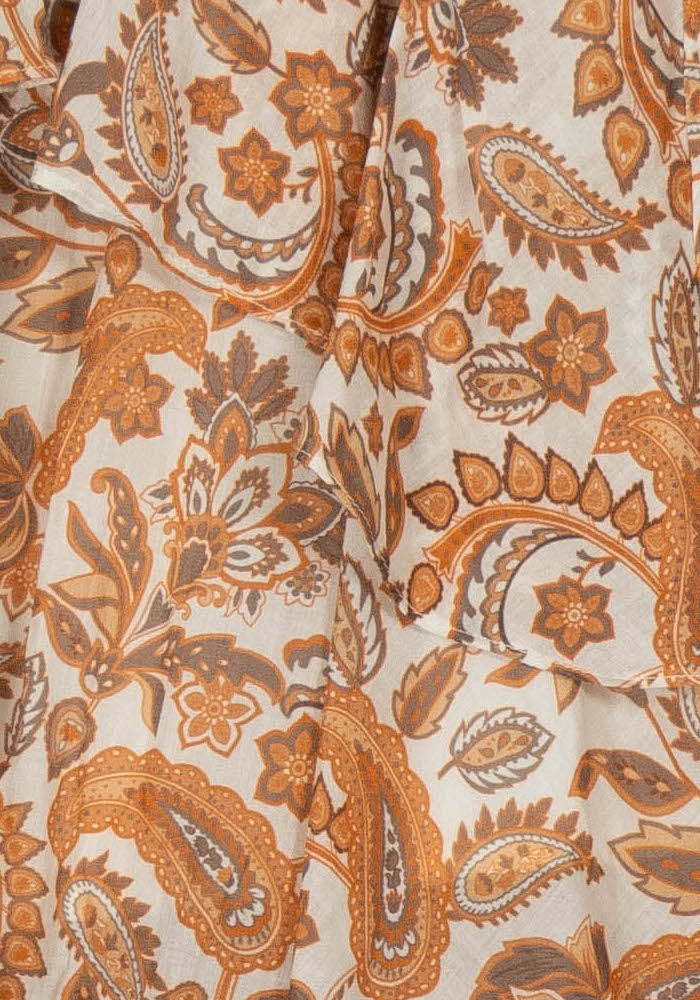 Jupe Longue Orange et Beige - Taille S/36 de la marque Maje | PARAD68442 - Vendu par Paradigme - Image 3