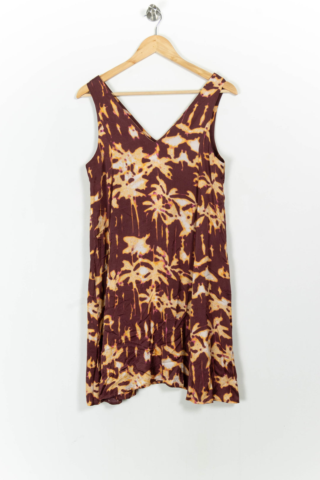 Robe Trapèze Marron et Jaune - Taille S/36 de la marque Modetrotter | PARAD68457 - Vendu par Paradigme - Image 4