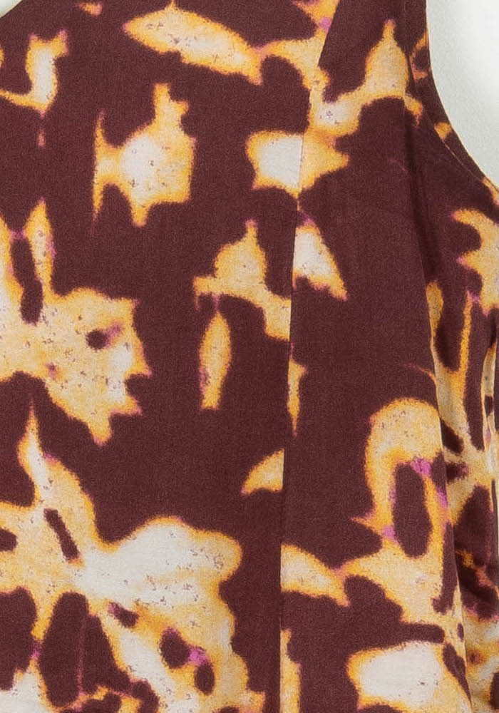 Robe Trapèze Marron et Jaune - Taille S/36 de la marque Modetrotter | PARAD68457 - Vendu par Paradigme - Image 3