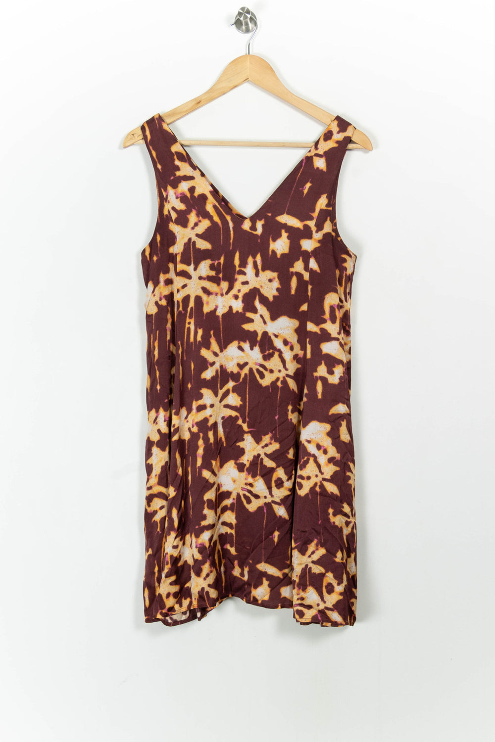 Robe Trapèze Marron et Jaune - Taille S/36 de la marque Modetrotter | PARAD68457 - Vendu par Paradigme - Image 2