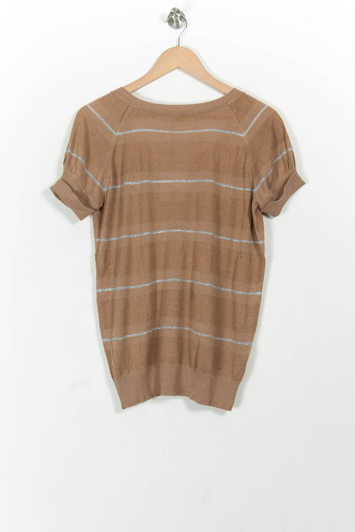 Pull Marron et Gris - Taille S/36 de la marque Sandro | PARAD68461 - Vendu par Paradigme - Image 4