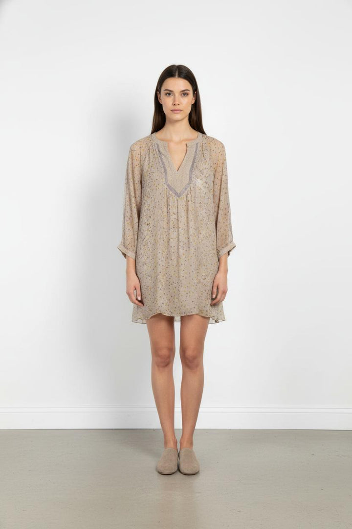 Robe Courte Beige à Pois - Taille S/36 de la marque Zadig&Voltaire | PARAD68488 - Vendu par Paradigme - Image 1