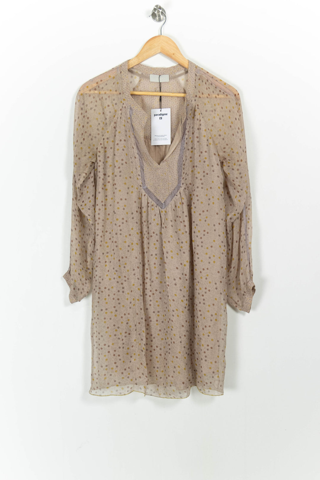 Robe Courte Beige à Pois - Taille S/36 de la marque Zadig&Voltaire | PARAD68488 - Vendu par Paradigme - Image 2