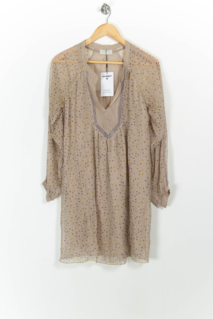 Robe Courte Beige à Pois - Taille S/36 de la marque Zadig&Voltaire | PARAD68488 - Vendu par Paradigme - Image 2