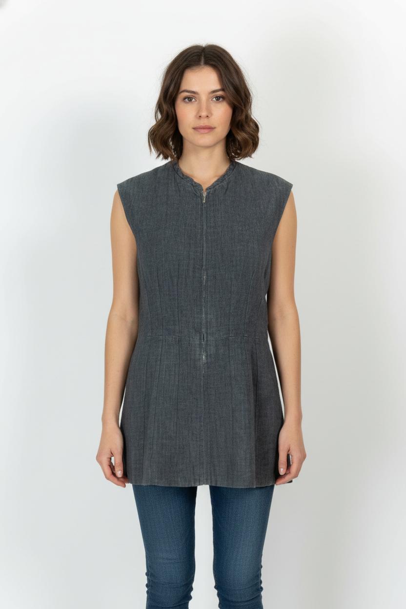 Gilet Gris - Taille M/38 de la marque Agnès b. | PARAD68494 - Vendu par Paradigme - Image 1