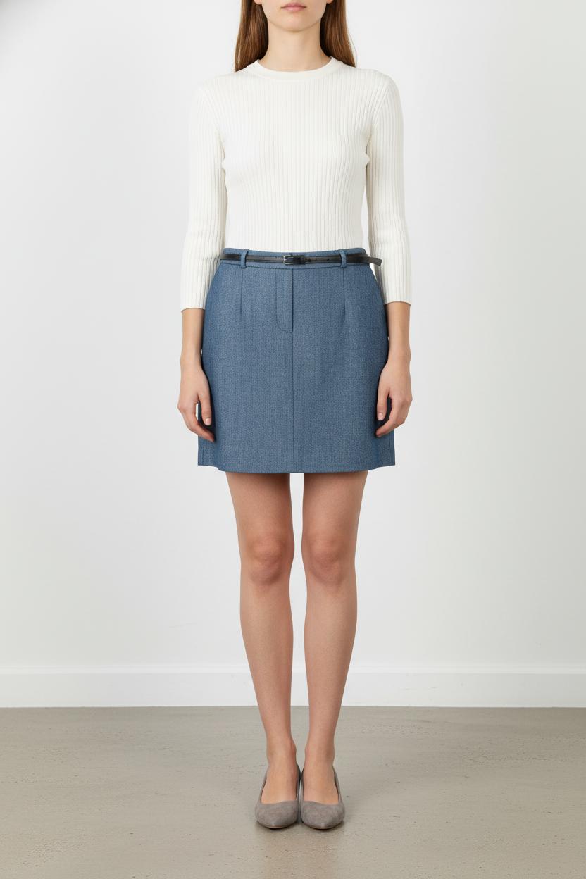 Jupe Courte Bleue - Taille S/36 de la marque Maje | PARAD68495 - Vendu par Paradigme - Image 1