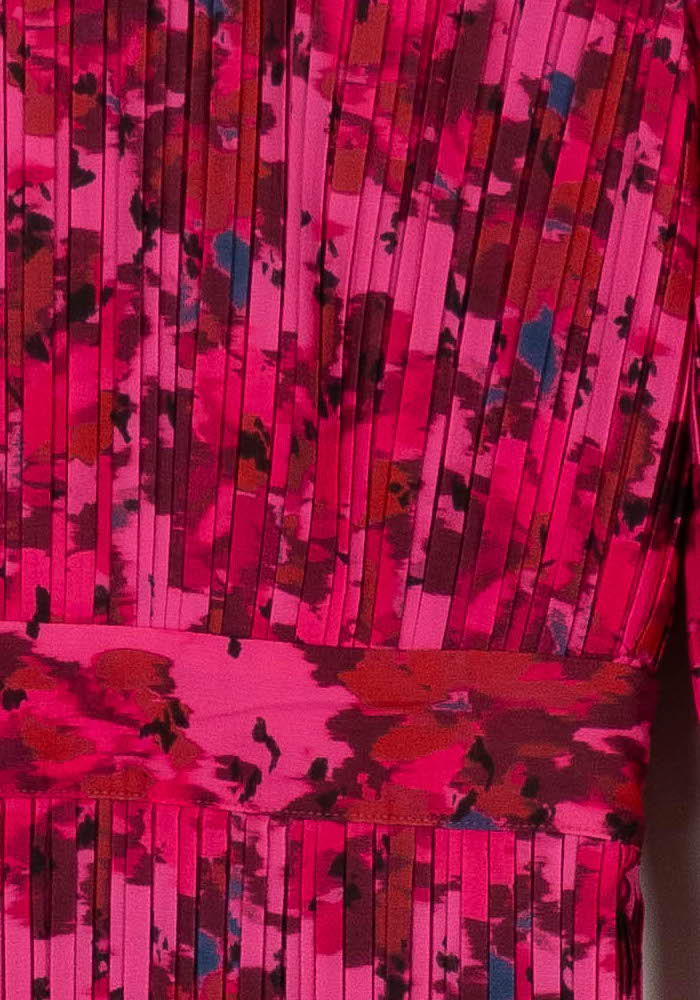 Robe Plissée Rose et Rouge - Taille M/38 de la marque IKKS | PARAD68500 - Vendu par Paradigme - Image 3