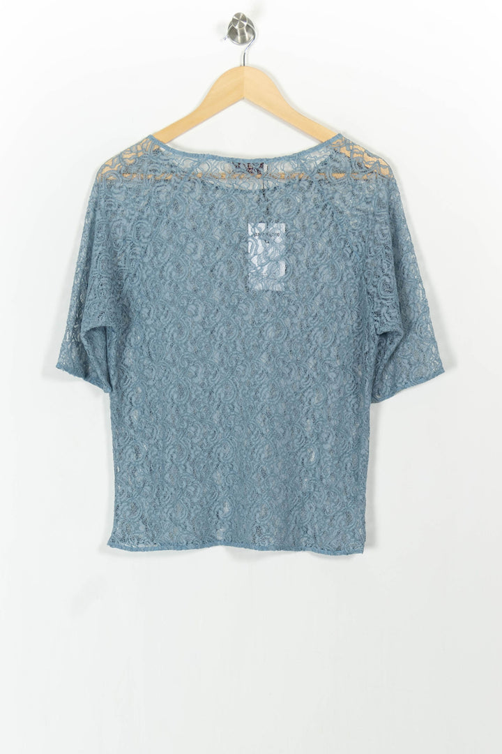 Blouse en Dentelle Bleue - Taille M/38 de la marque Paul & Joe | PARAD68511 - Vendu par Paradigme - Image 4