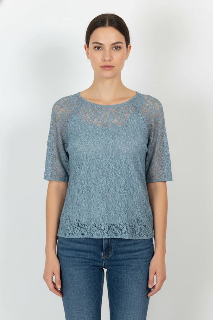 Blouse en Dentelle Bleue - Taille M/38 de la marque Paul & Joe | PARAD68511 - Vendu par Paradigme - Image 1