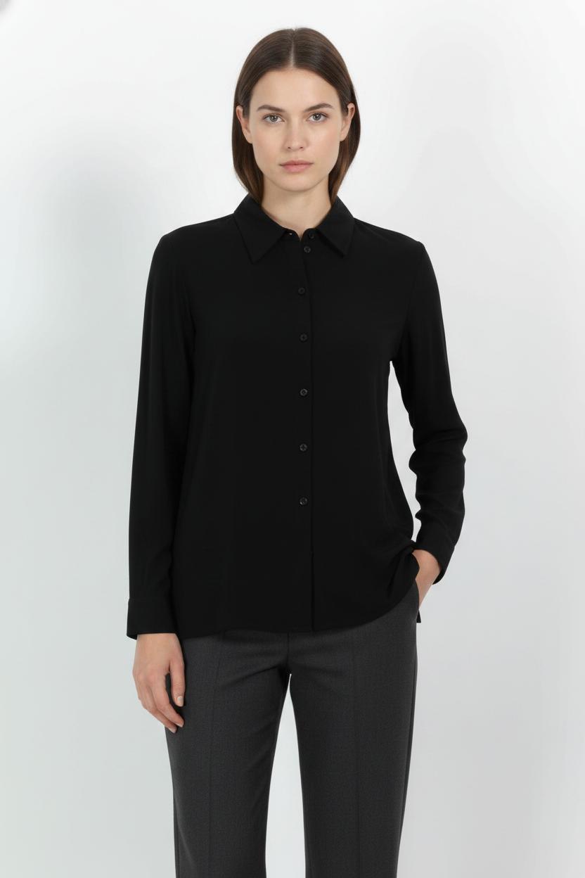 Chemise Noire - Taille M/38 de la marque Agnès b. | PARAD68522 - Vendu par Paradigme - Image 1