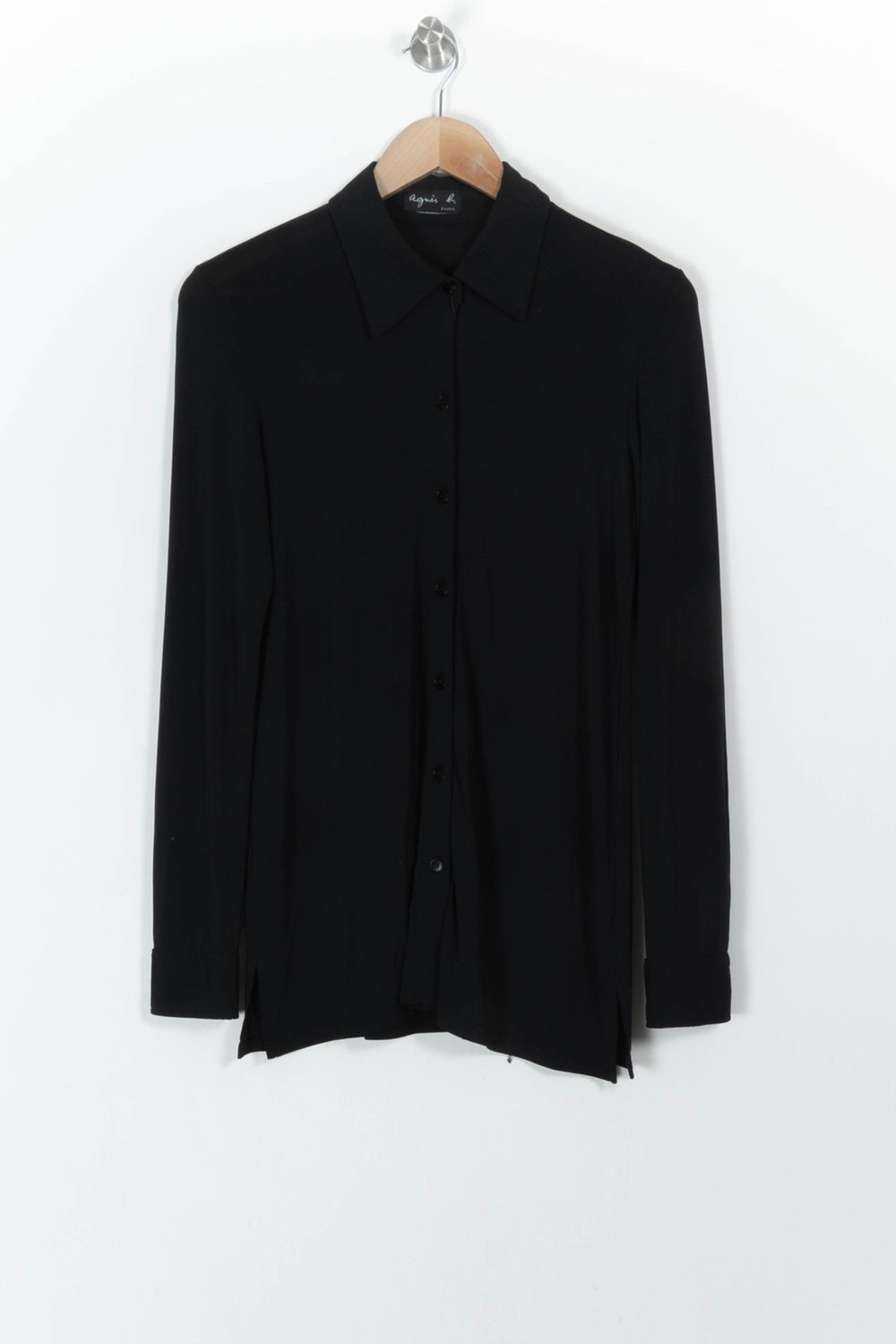 Chemise Noire - Taille M/38 de la marque Agnès b. | PARAD68522 - Vendu par Paradigme - Image 2