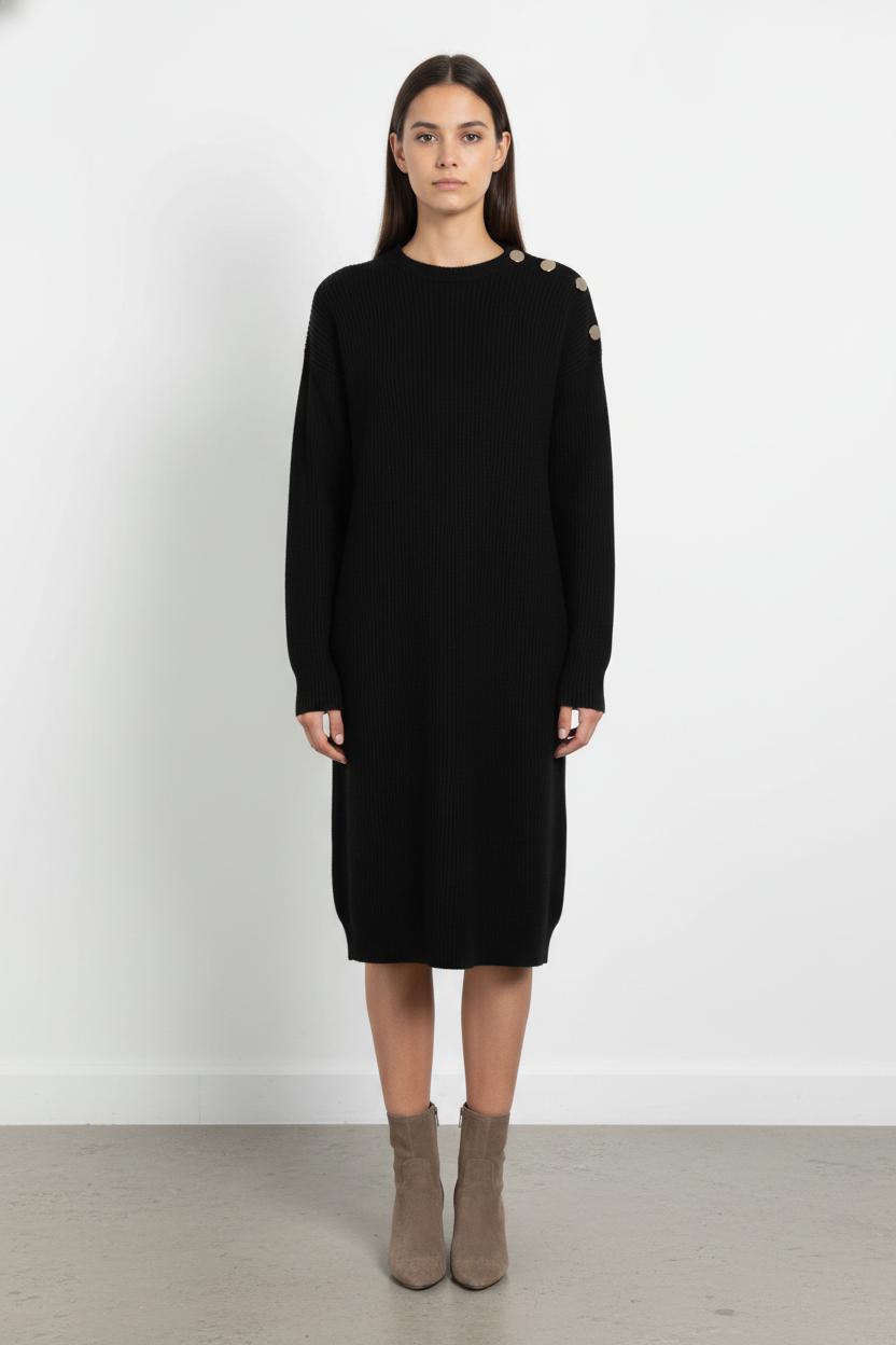 Robe pull noire - Taille M/38 de la marque Vanessa Bruno | PARAD68526 - Vendu par Paradigme - Image 1
