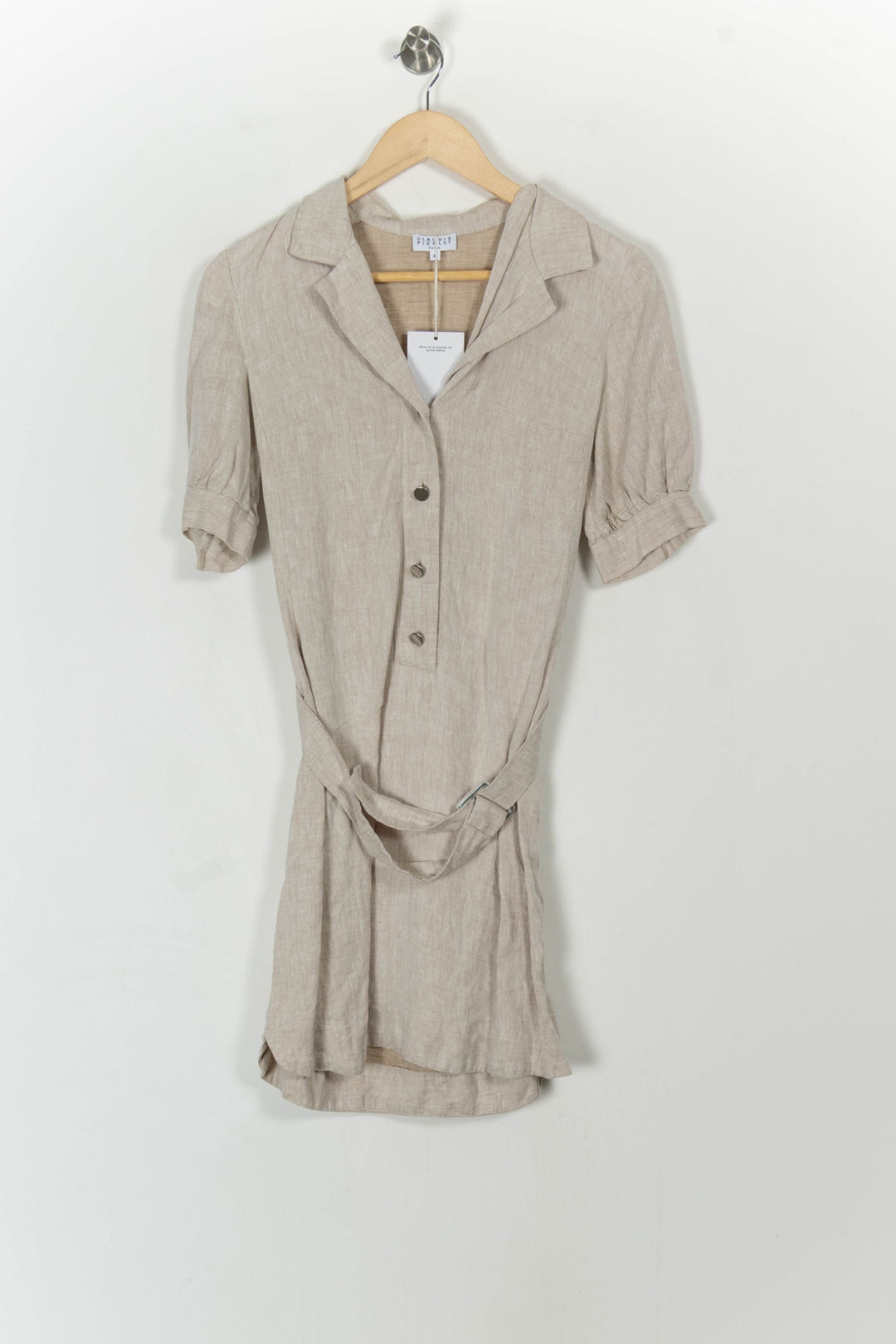 Robe Chemise Beige - Taille S/36 de la marque Claudie Pierlot | PARAD68535 - Vendu par Paradigme - Image 2