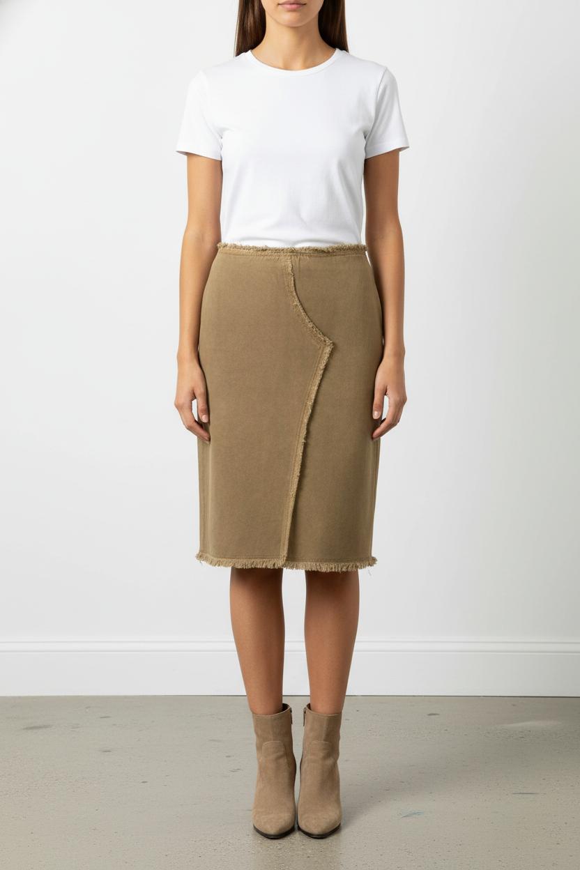 Jupe Droite Beige - Taille S/36 de la marque Vanessa Bruno | PARAD68551 - Vendu par Paradigme - Image 1