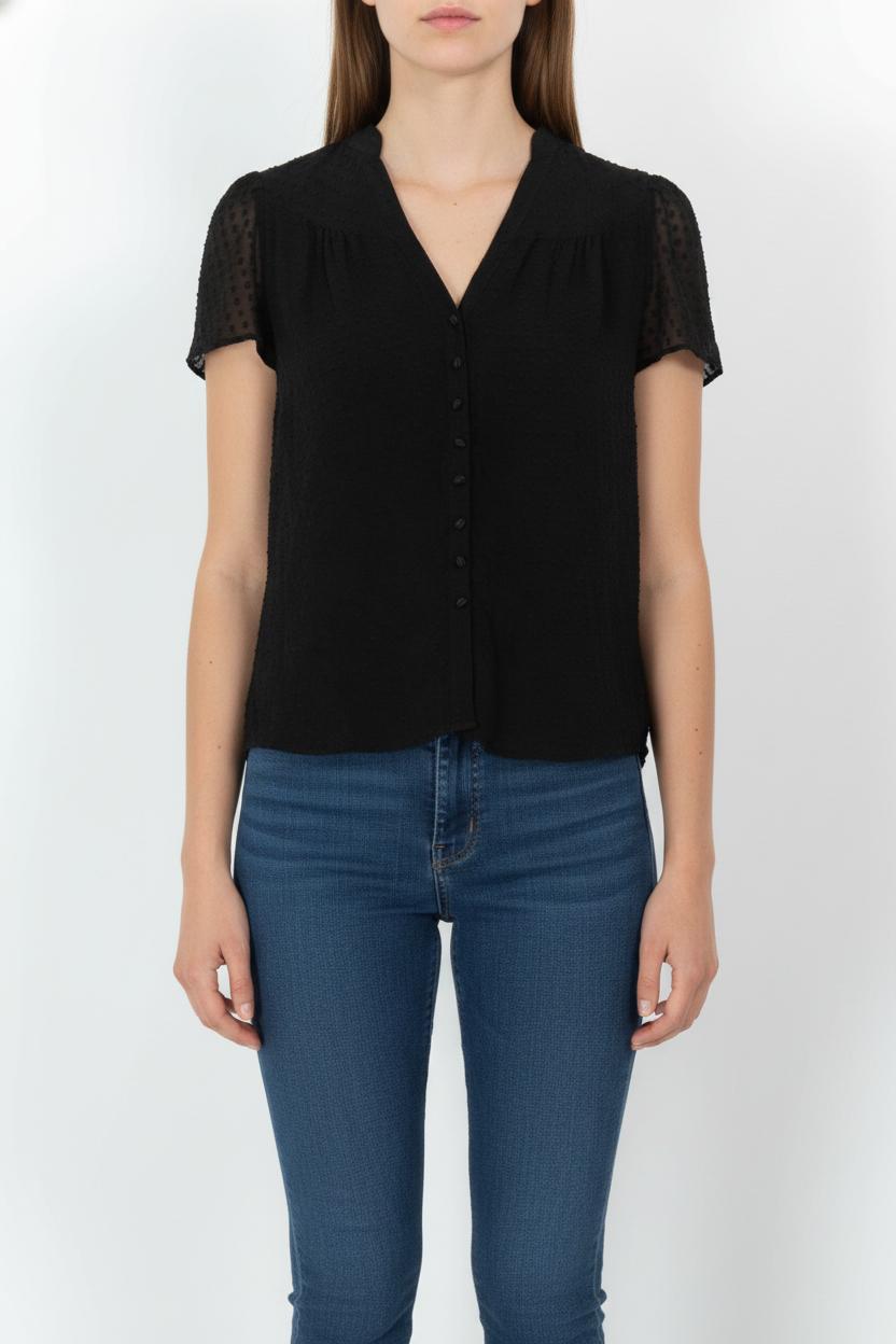 Blouse Noire - Taille XL/42 de la marque Caroll | PARAD68556 - Vendu par Paradigme - Image 1