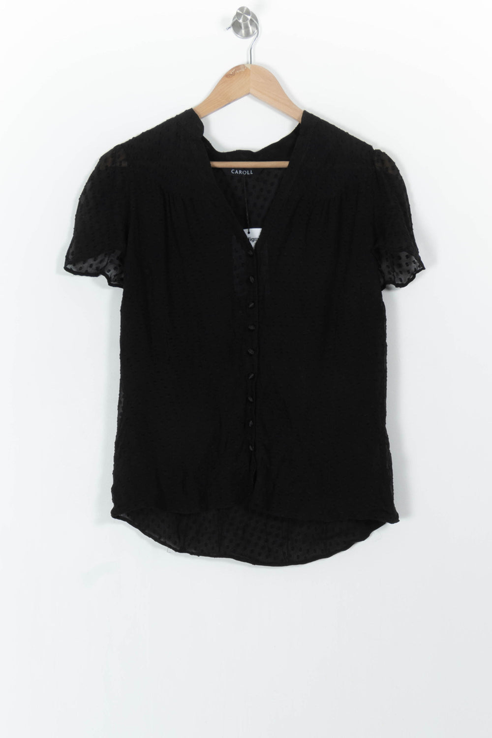 Blouse Noire - Taille XL/42 de la marque Caroll | PARAD68556 - Vendu par Paradigme - Image 2