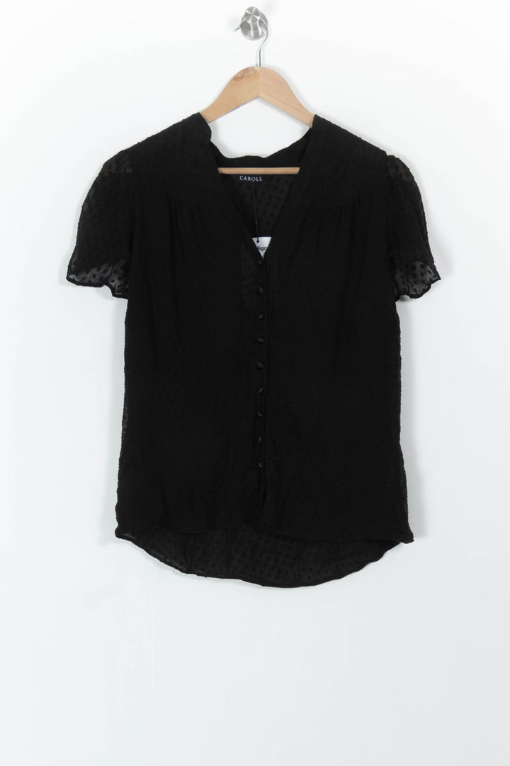 Blouse Noire - Taille XL/42 de la marque Caroll | PARAD68556 - Vendu par Paradigme - Image 2