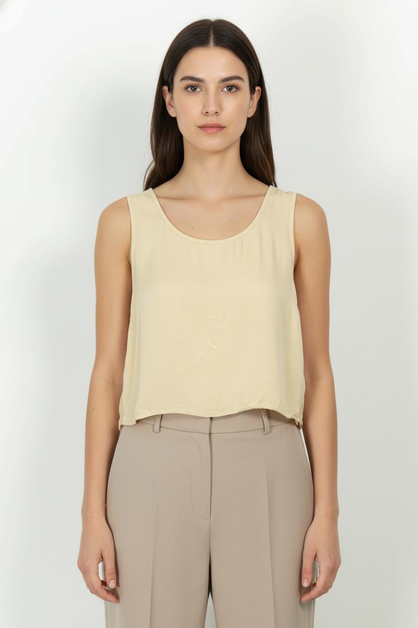 Débardeur Jaune - Taille M/38 de la marque American Vintage | PARAD68566 - Vendu par Paradigme - Image 1