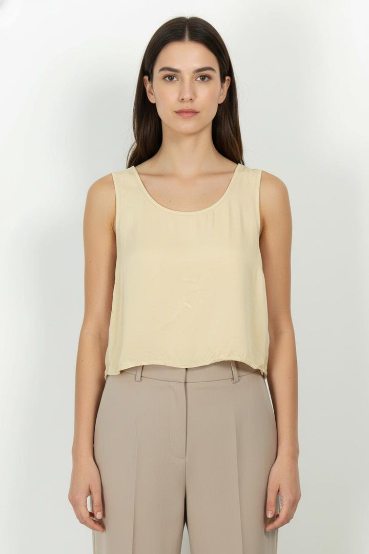 Débardeur Jaune - Taille M/38 de la marque American Vintage | PARAD68566 - Vendu par Paradigme - Image 1