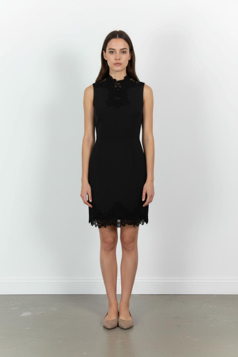 Robe Dentelle Noire - Taille M/38 de la marque Sandro | PARAD68575 - Vendu par Paradigme - Image 1