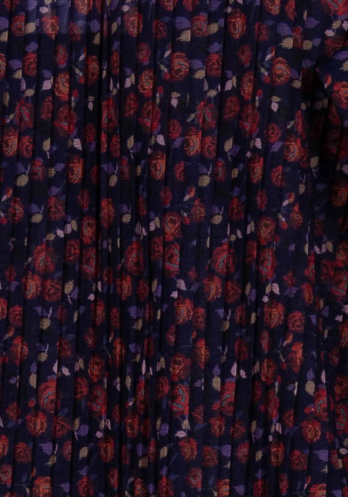 Blouse Fleurie Bordeaux et Bleu - Taille S/36 de la marque Sandro | PARAD68576 - Vendu par Paradigme - Image 3