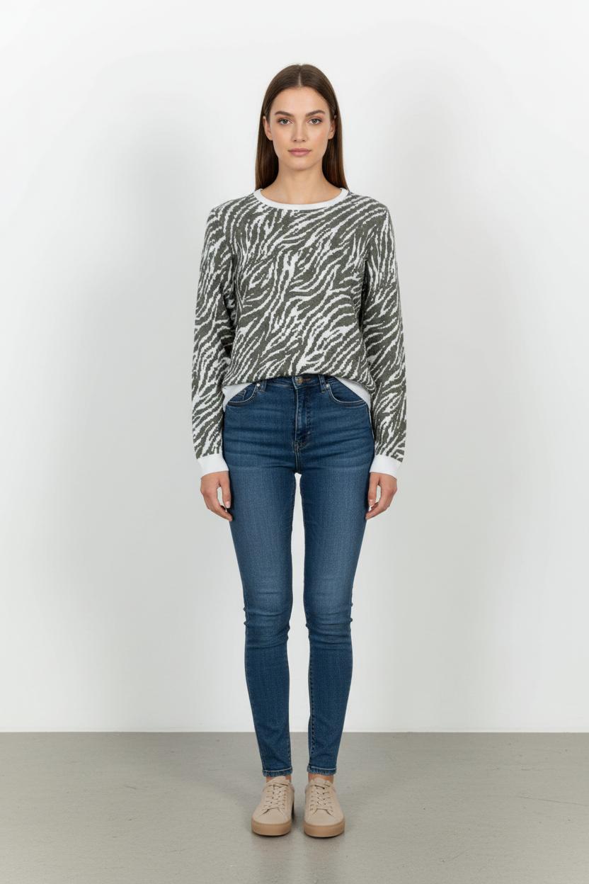 Pull Blanc et Beige - Taille S/36 de la marque IKKS | PARAD68586 - Vendu par Paradigme - Image 1