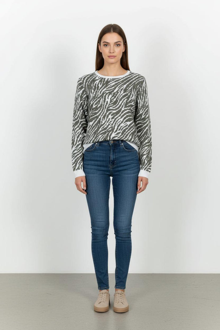 Pull Blanc et Beige - Taille S/36 de la marque IKKS | PARAD68586 - Vendu par Paradigme - Image 1