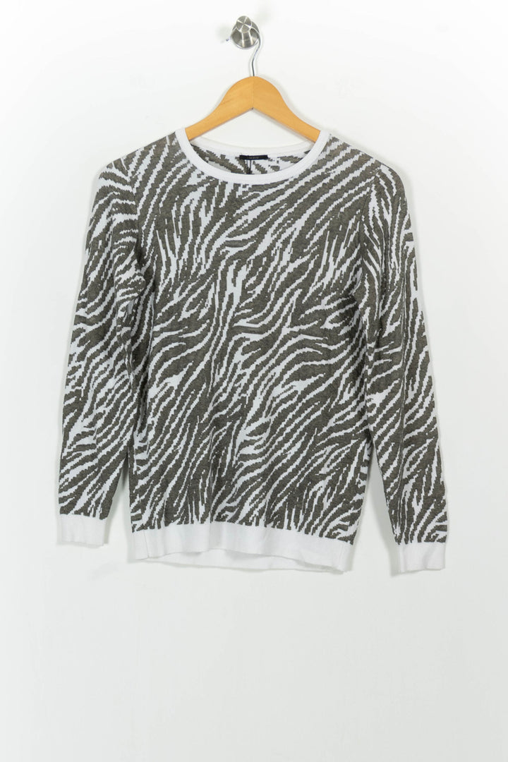Pull Blanc et Beige - Taille S/36 de la marque IKKS | PARAD68586 - Vendu par Paradigme - Image 2