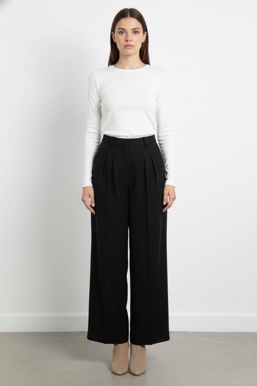 Pantalon Large Noir - Taille XS/34 de la marque Comptoir des Cotonniers | PARAD68589 - Vendu par Paradigme - Image 1