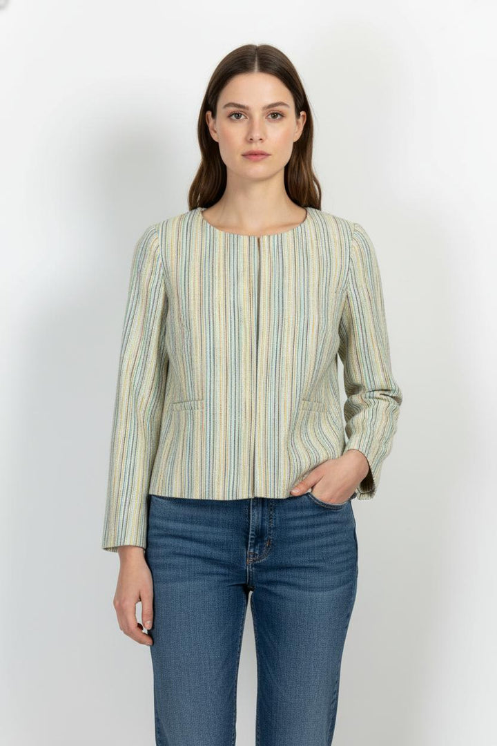 Veste Rayée Jaune et Bleue - Taille XS/34 de la marque ba&sh | PARAD68603 - Vendu par Paradigme - Image 1