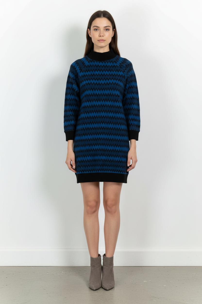 Robe Pull Bleu et Noir - Taille M/38 de la marque Agnès b. | PARAD68623 - Vendu par Paradigme - Image 1