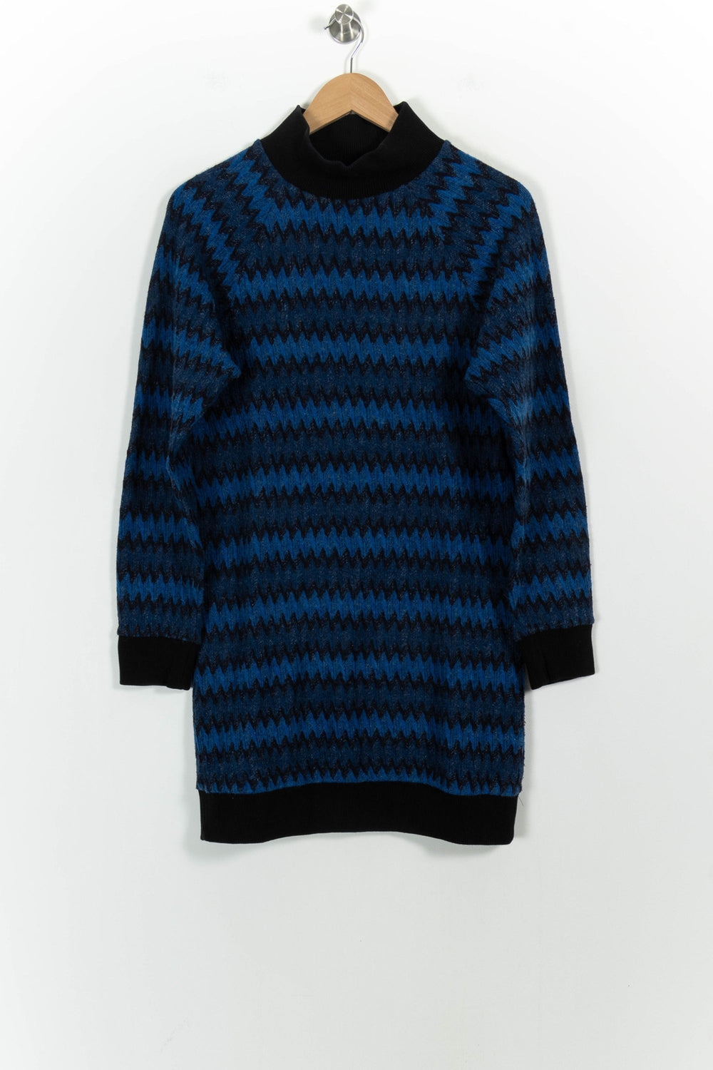 Robe Pull Bleu et Noir - Taille M/38 de la marque Agnès b. | PARAD68623 - Vendu par Paradigme - Image 2