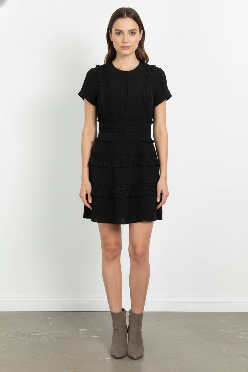 Robe Courte Noire - Taille S/36 de la marque Maje | PARAD68651 - Vendu par Paradigme - Image 1
