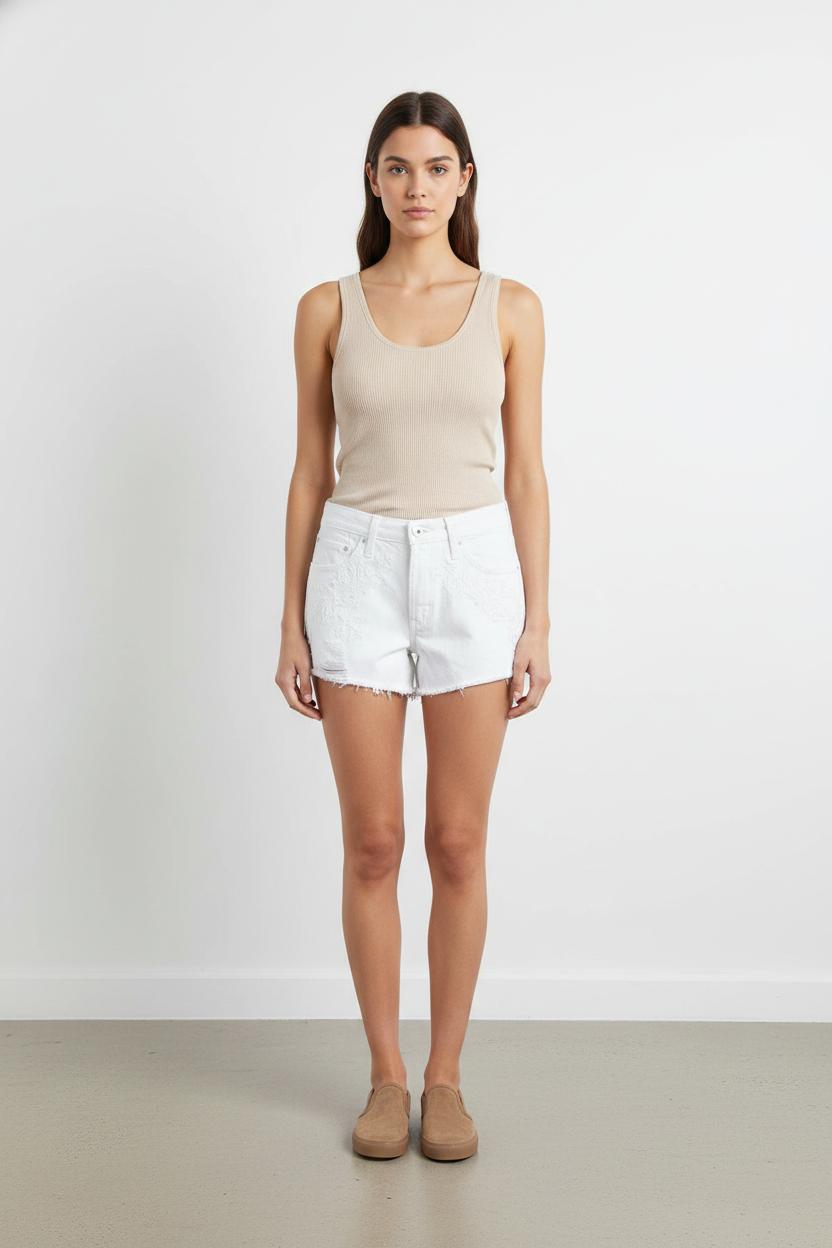 Short en Jean Blanc - Taille S/36 de la marque Levi's | PARAD68664 - Vendu par Paradigme - Image 1