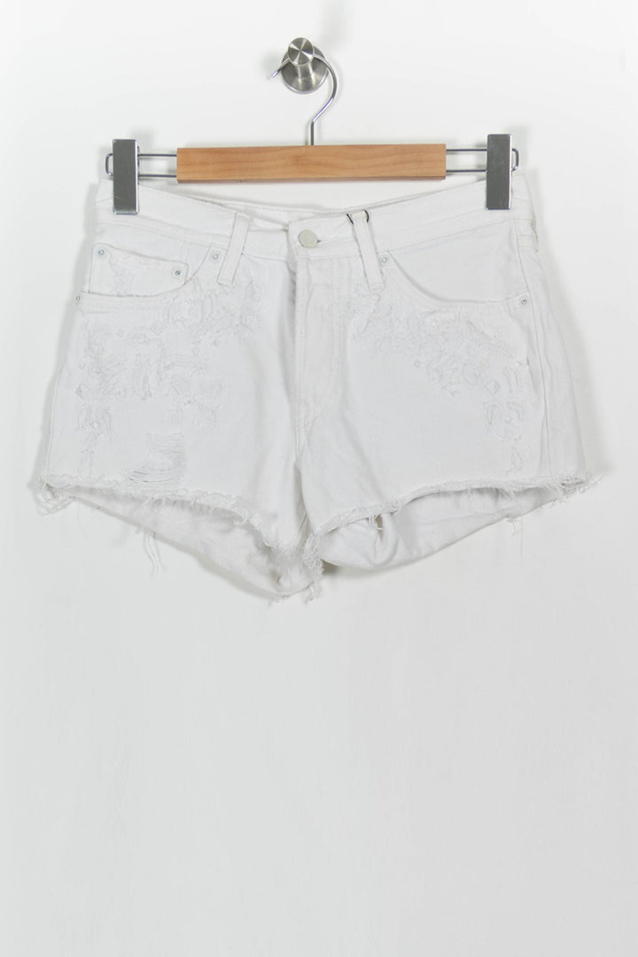 Short en Jean Blanc - Taille S/36 de la marque Levi's | PARAD68664 - Vendu par Paradigme - Image 2